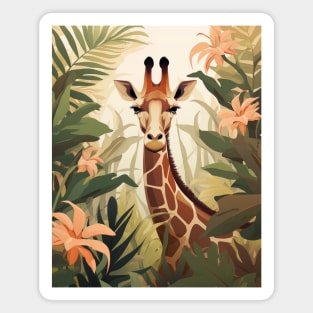 Giraffe in the Jungle Magnet